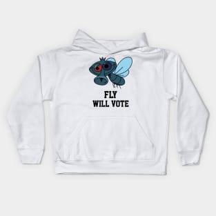 Fly Will Vote - Fly On Head Mike Pence Kids Hoodie